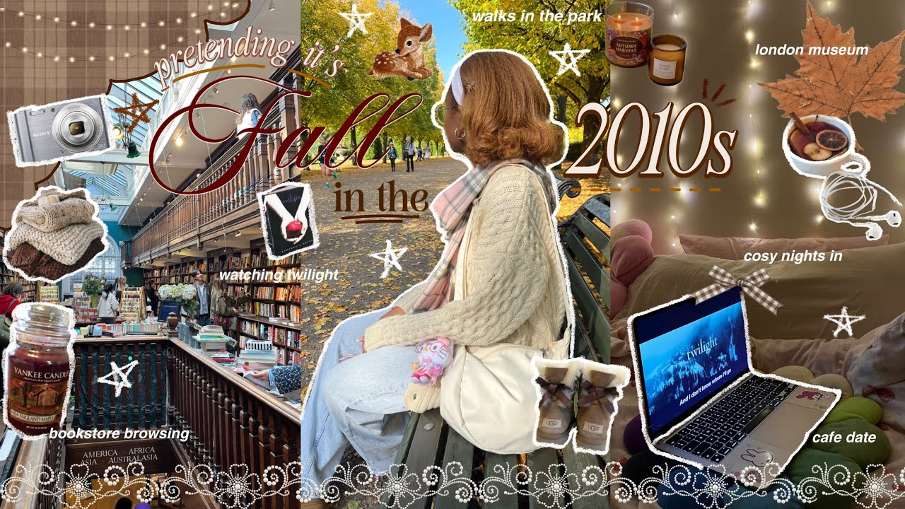 ⋆˚꩜｡ 2010s inspired AUTUMN VLOG 🍁| iconic bookstore, cinnamon lattes, watching twilight & more