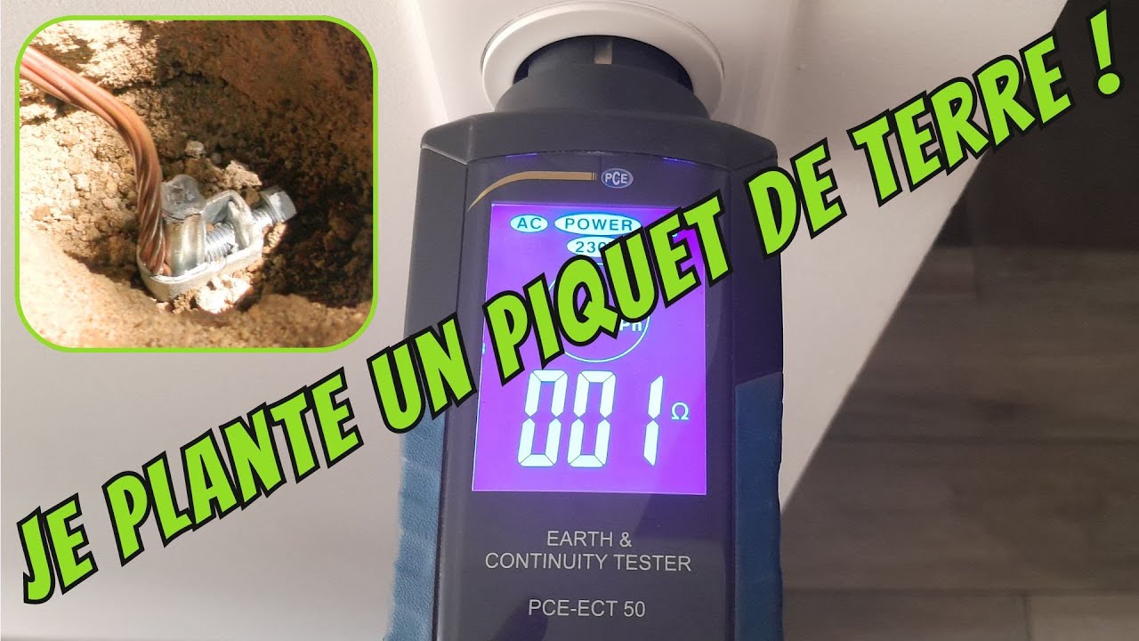 Installation d'un piquet de terre