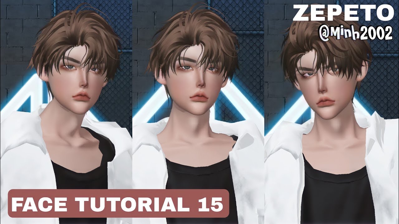 FACE TUTORIAL 15 - Hướng dẫn chỉnh mặt chàng trai da nâu lạnh lùng - ZEPETO TIPS