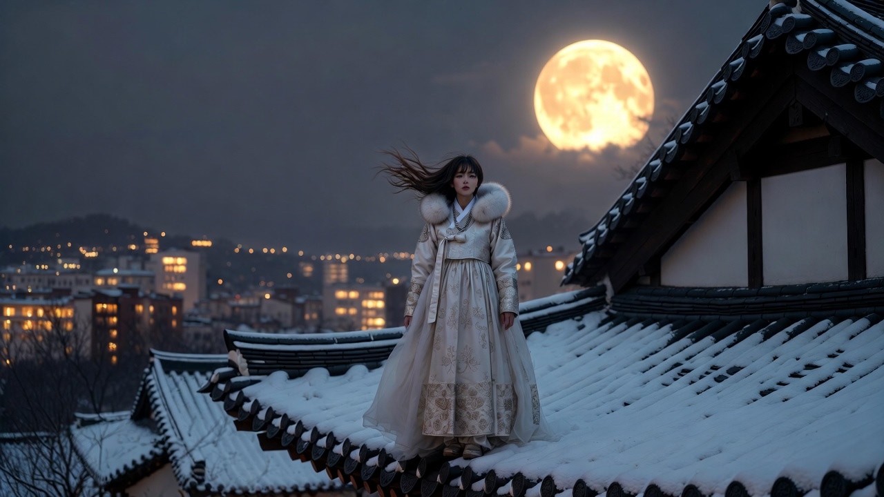 [1hour] Rap on the Rooftop | Winter Hanbok Female Rapper Hip-Hop Playlist
