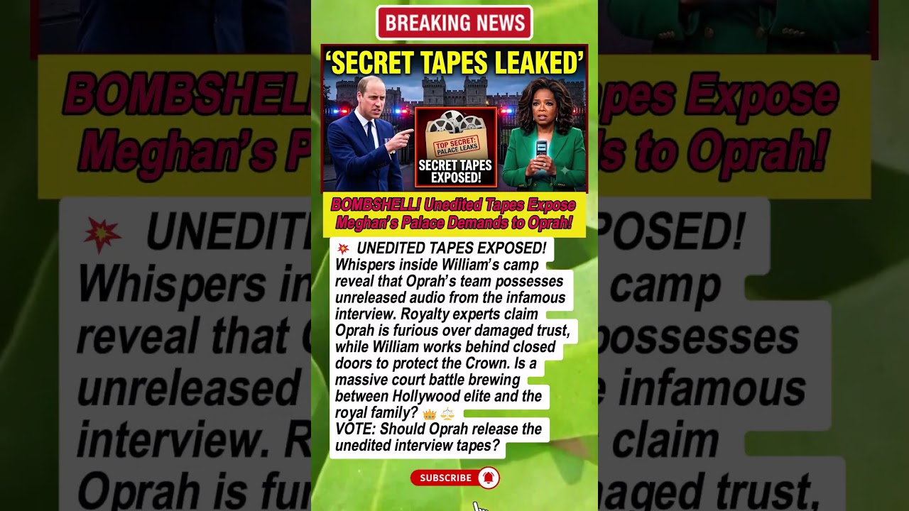 LEAKED! 😱 Oprah&rsquo;s Secret Tapes DESTROY Meghan&rsquo;s Royal Secrets!  #PrinceWilliam #MeghanMarkle #Oprah