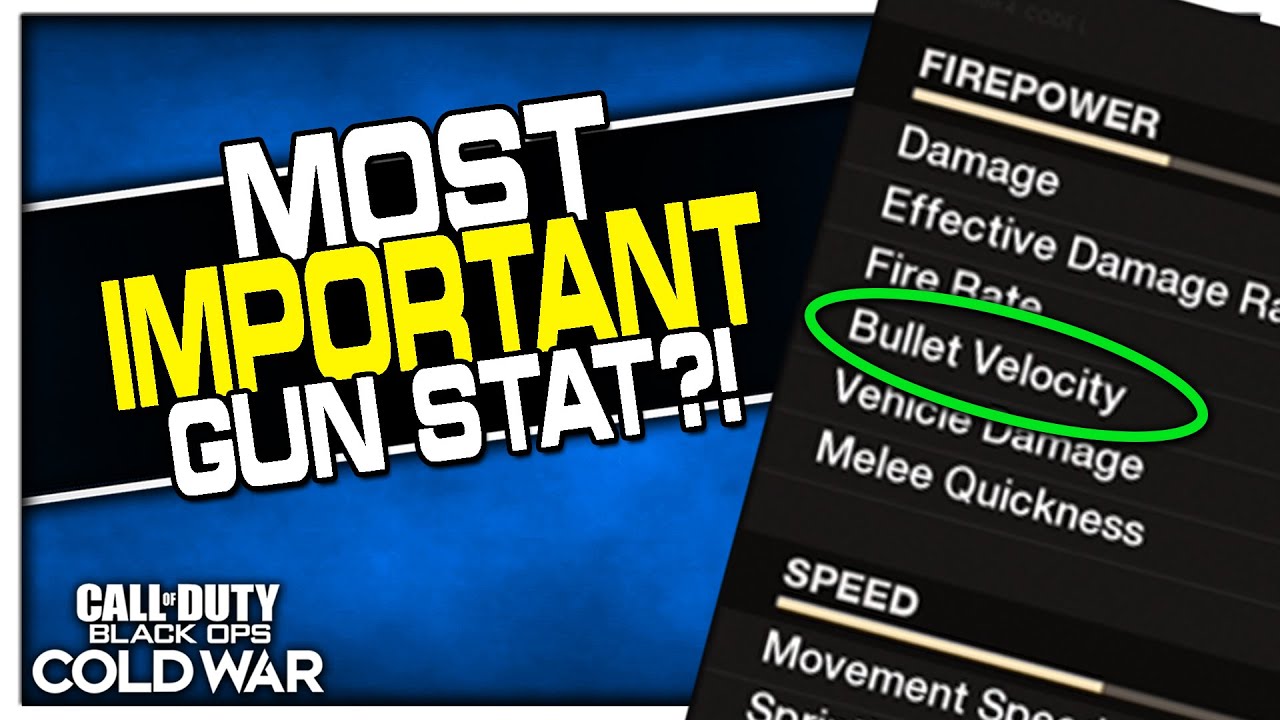 How Important is Bullet Velocity in Cold War?
