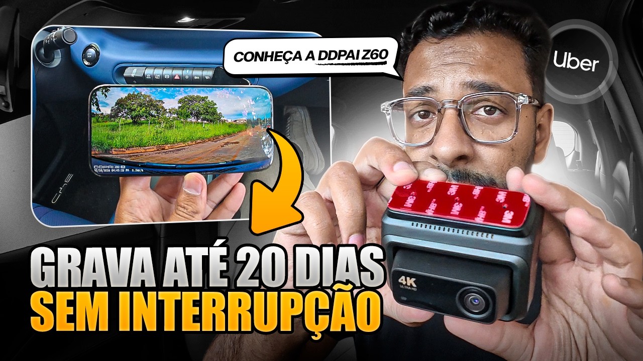 Comprei uma câmera veicular 4k com monitoramento 24 horas [DDPAI Z60]