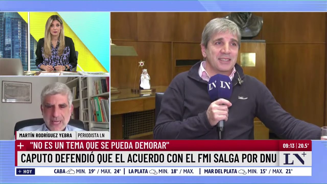 Caputo defendió que el acuerdo con el FMI salga por DNU; el análisis de Martín R. Yebra