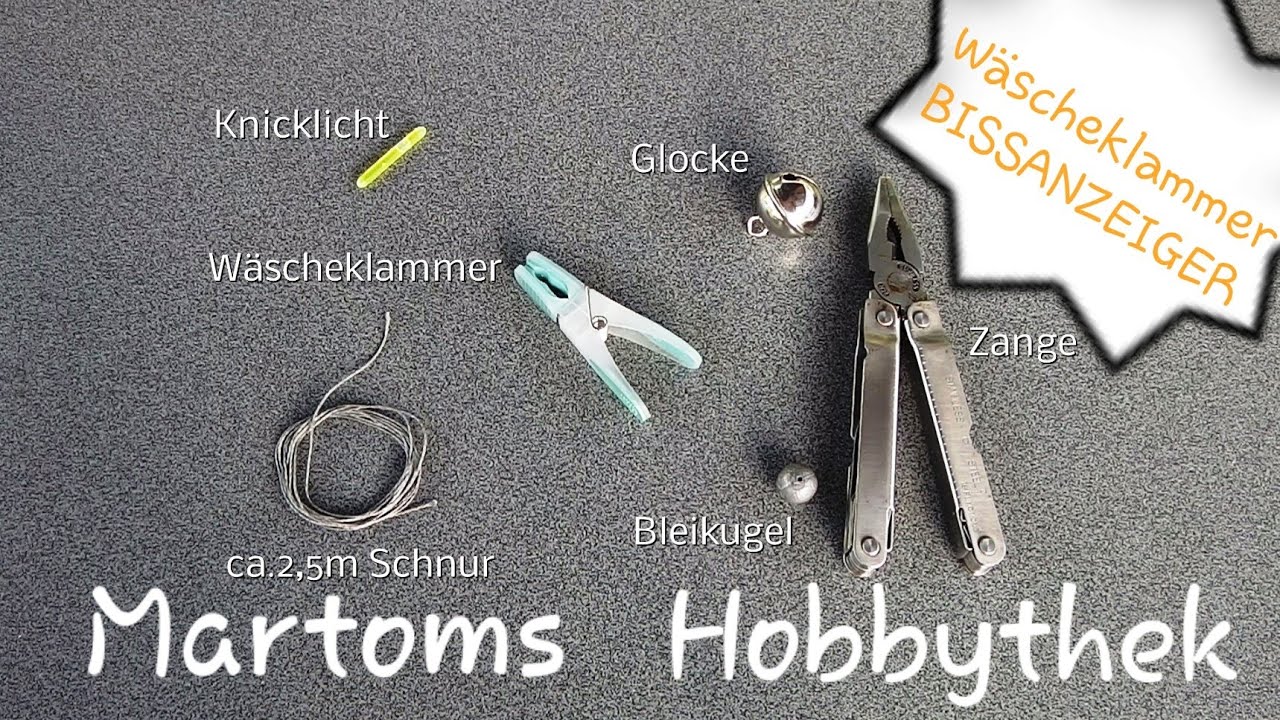 WÄSCHEKLAMMER-Bissmelder | Zum Wels- und Aalangeln für einfache elektronische Bissanzeiger | DIY 👍