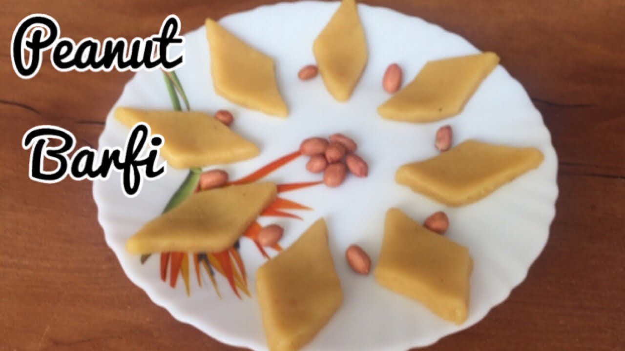 Peanut barfi recipe | moongphali barfi | peanut khoya barfi recipe