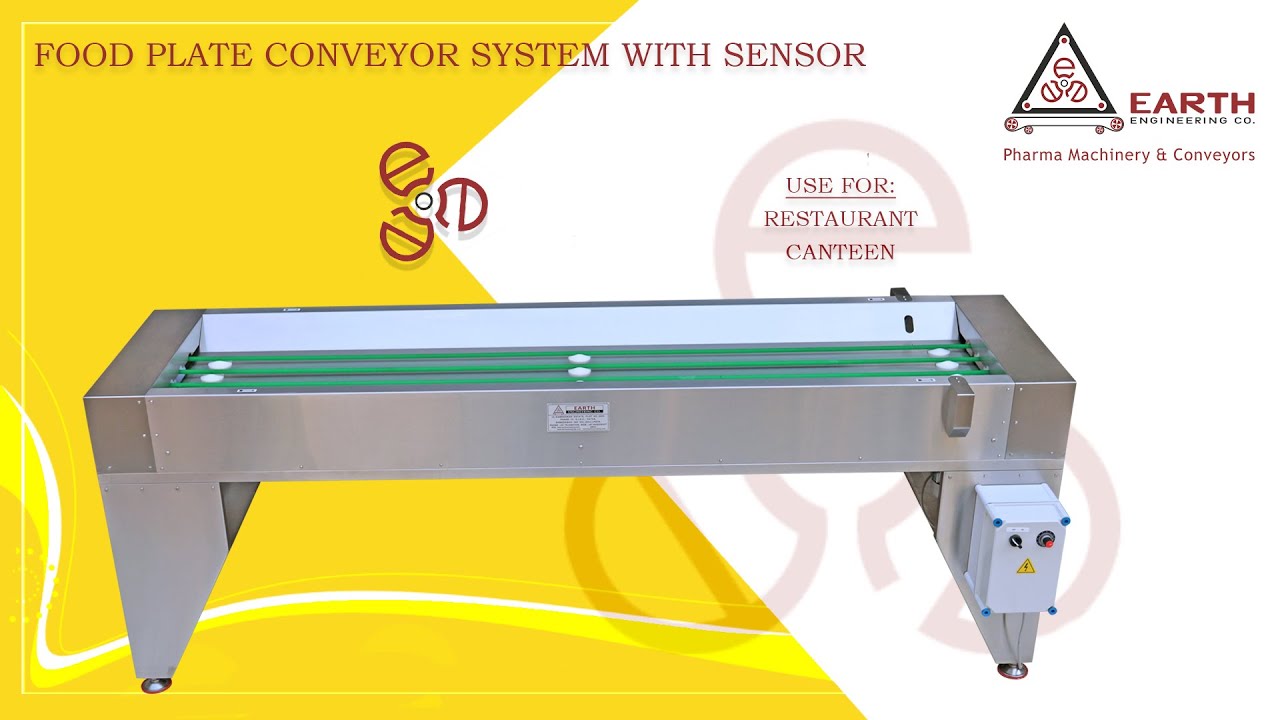 Food Plate Conveyor System With Sensor | Earth Engineering Company | Conveyor System | Restaurant