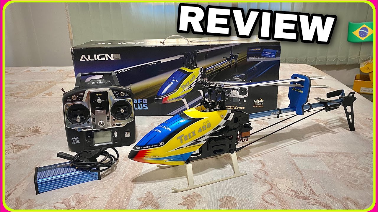 Review COMPLETO em português, ALIGN T-REX 450 plus DFC 🚁🇧🇷