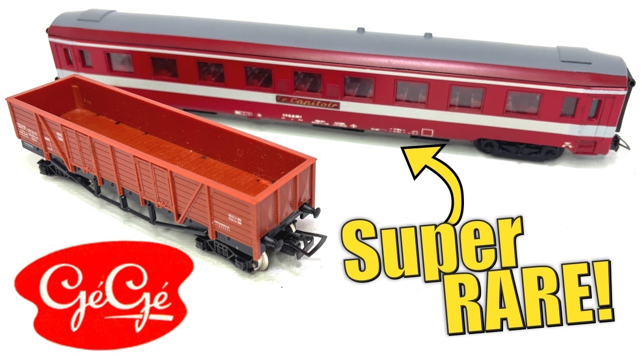 SUPER RARE - Vintage Gégé Model Railway Coach & Wagon - Made in France in early 1970's