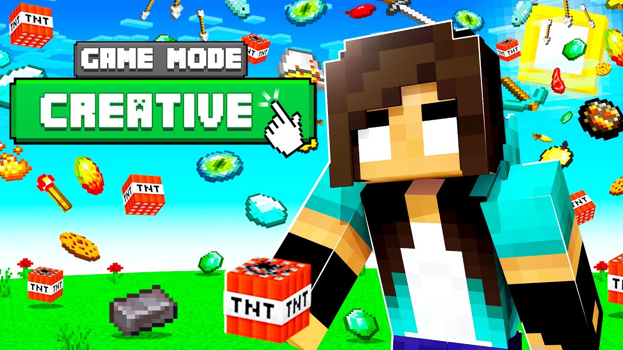 so I gave noob Girl CREATIVE MODE in Minecraft *bad idea*