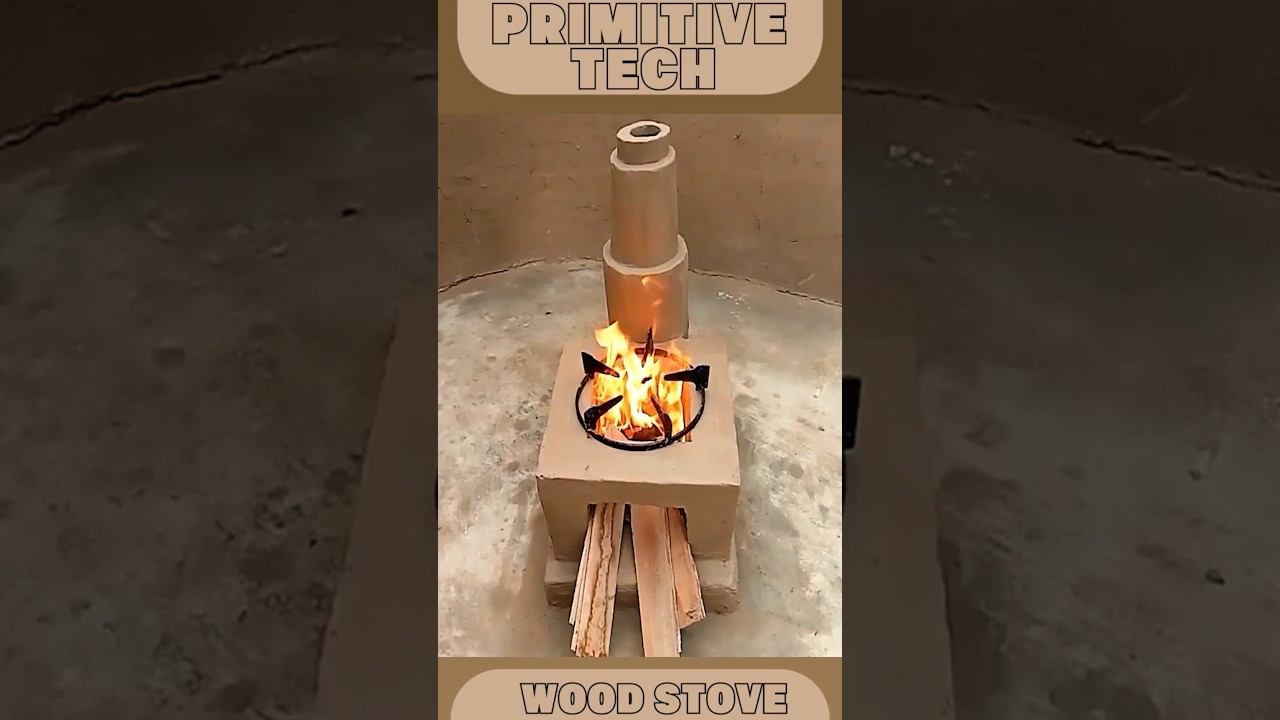 Build an Eco-Friendly Smokeless Wood Stove with Clay & Bricks 🛠️🔥 | Primitive Technology 