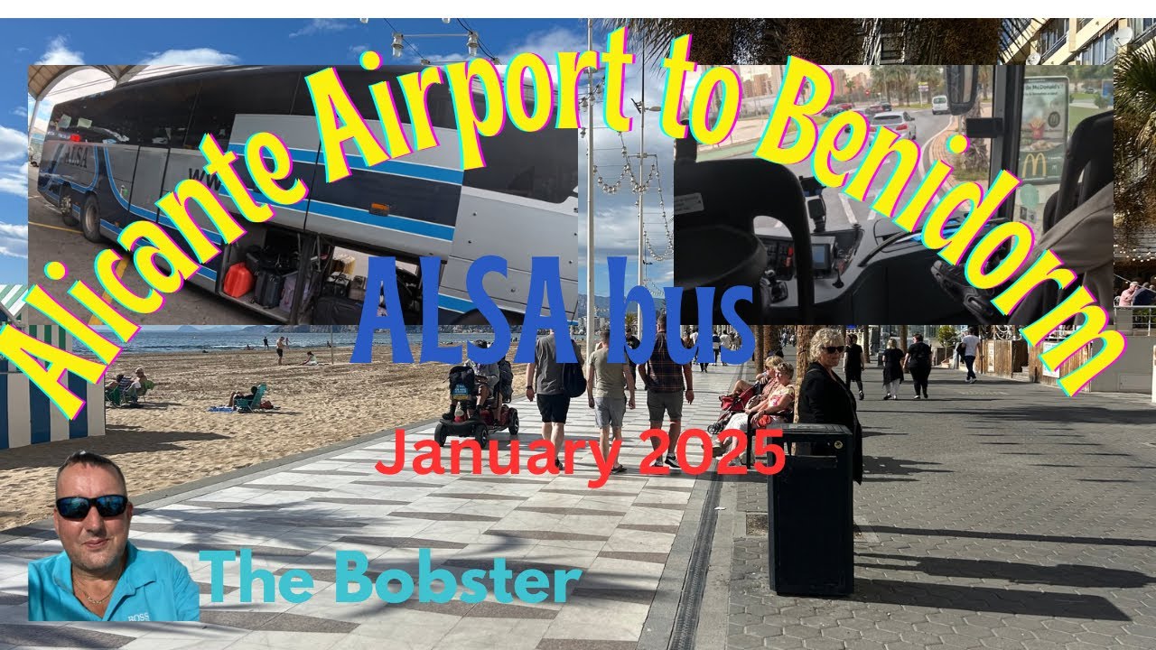 ALSA bus, Alicante Airport to Benidorm bus station.
