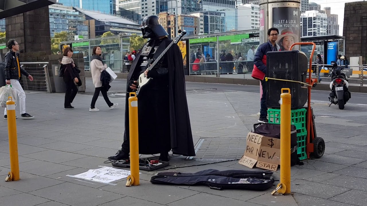 Darth Vader playing the bass to get a new death star