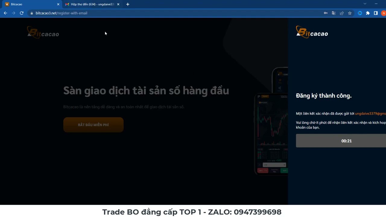 BITCACAO   Đăng k&yacute; t&agrave;i khoản BITCACAO nhanh nhất