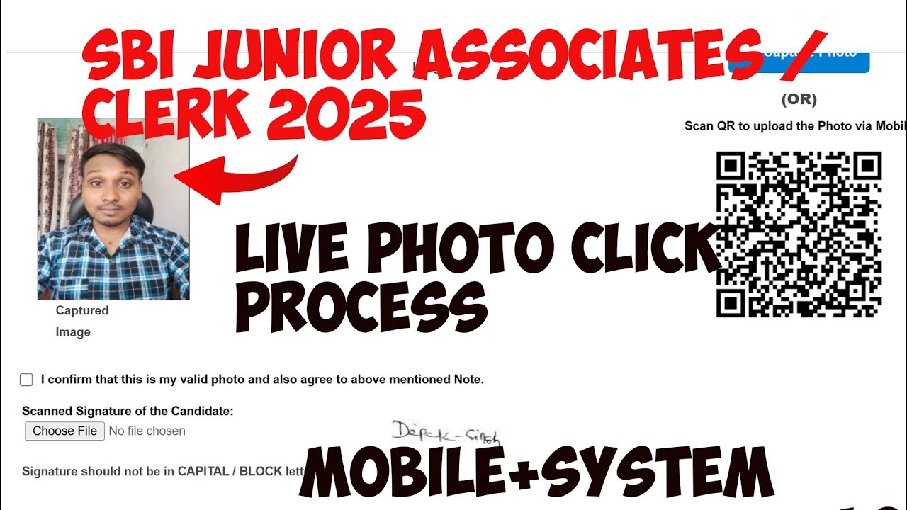 SBI Junior Associates Live Photo Click kare|Sbi clerk live photo click kaise kare|Sbi live photo