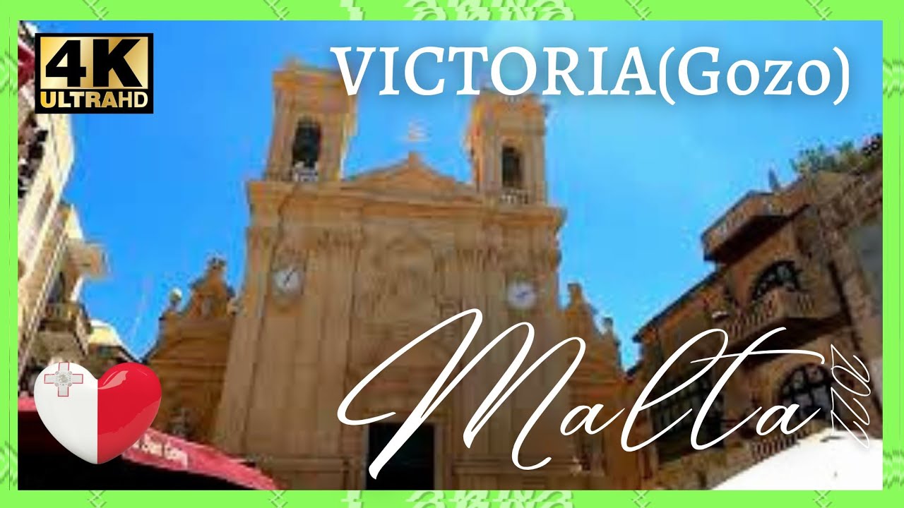 [4K] 🇲🇹 St George's Basilica in VICTORIA (Gozo Island) Malta Walking Tour 2022 Part 2