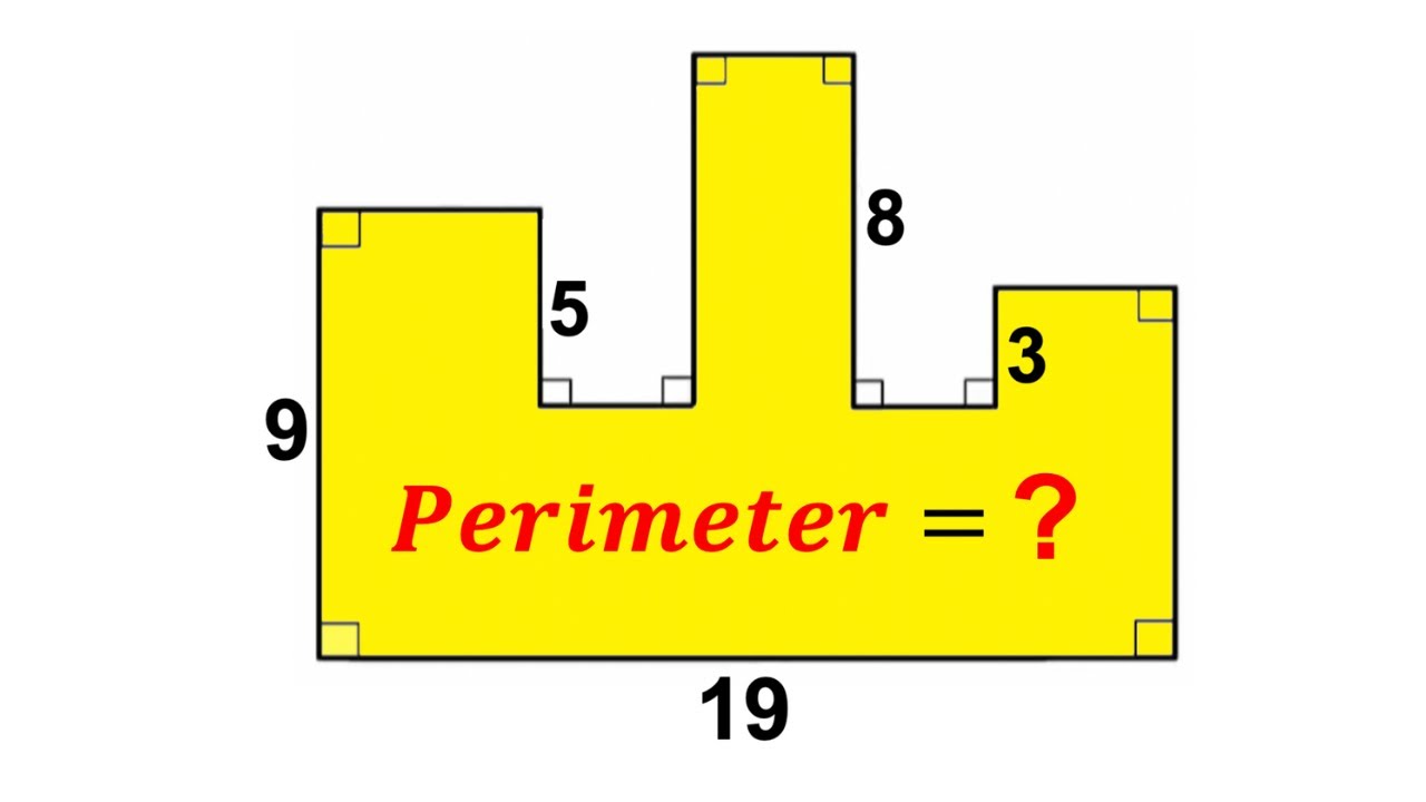 Can you calculate the Perimeter of the Yellow Polygon? | (Perimeter) | #math #maths | #geometry