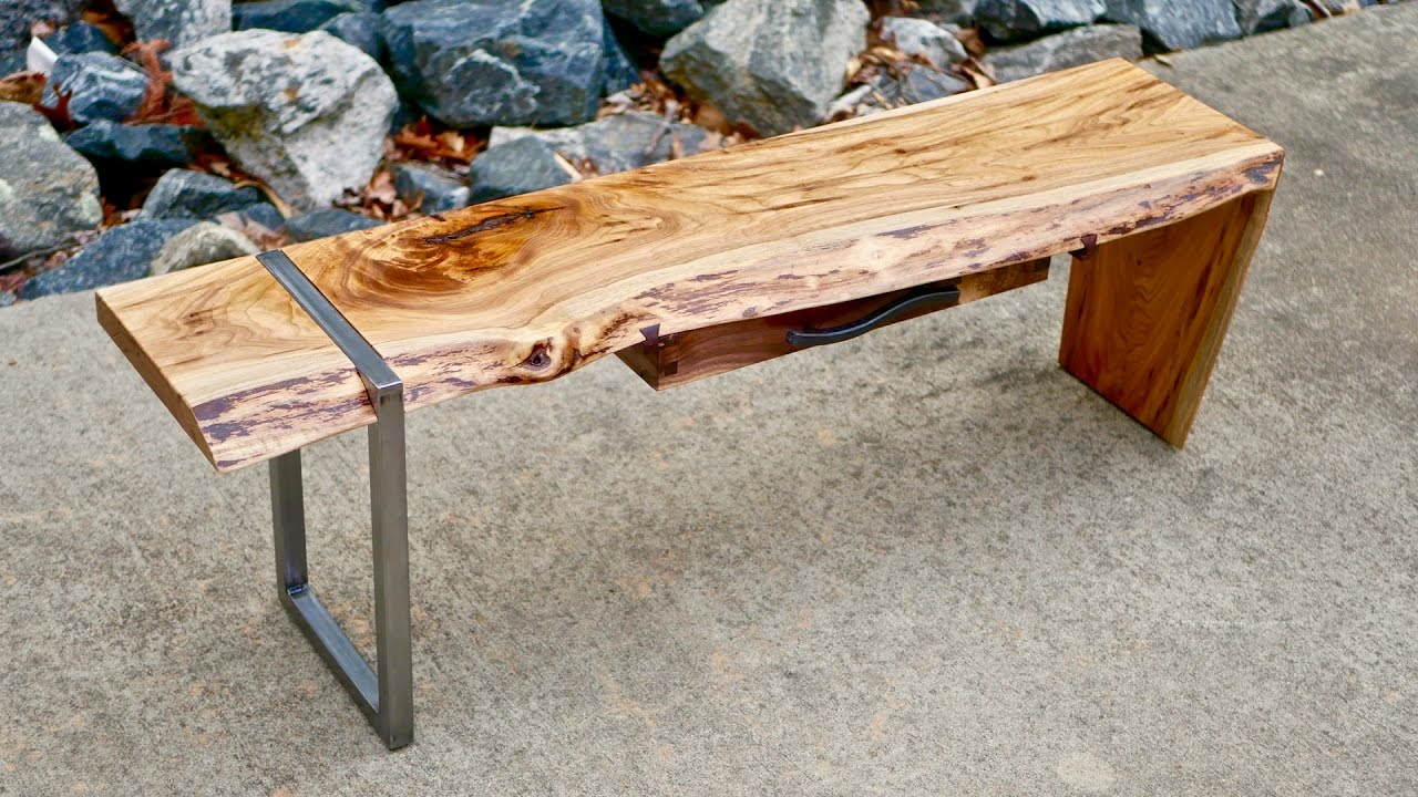 Modern Live Edge Waterfall Coffee Table Part 1 | How To Build - Woodworking