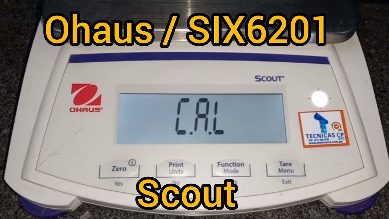 Ajuste balanza Ohaus modelo Scout SIX2601 y cómo escoger pesa patrón según el error