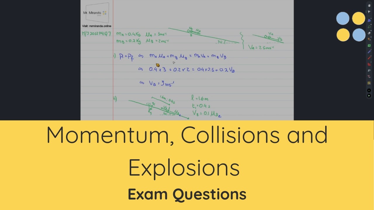 CAIE A-Level Mathematics 9709 | Momentum, Collisions and Explosions Exam Practice Questions