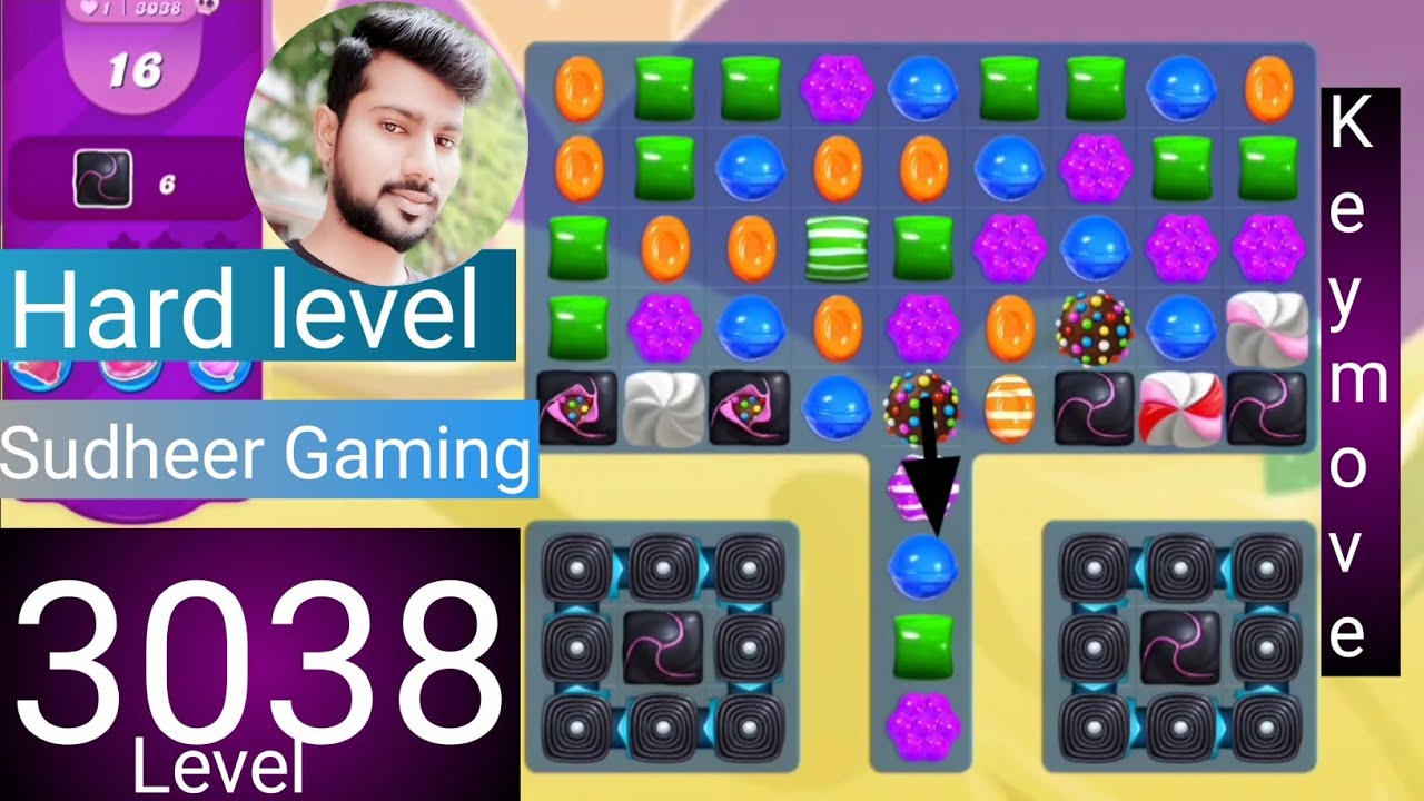 Candy crush saga level 3038 । Hard level । No boosters । Candy crush saga 3038 । Sudheer Gaming