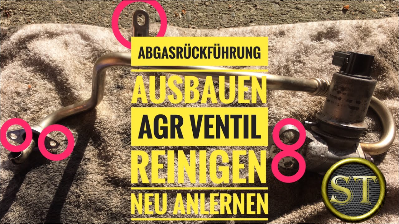 Motor Leistungsverlust - EGR AGR Ventil klemmt - ausbauen reinigen neu anlernen | VW Seat Audi Skoda
