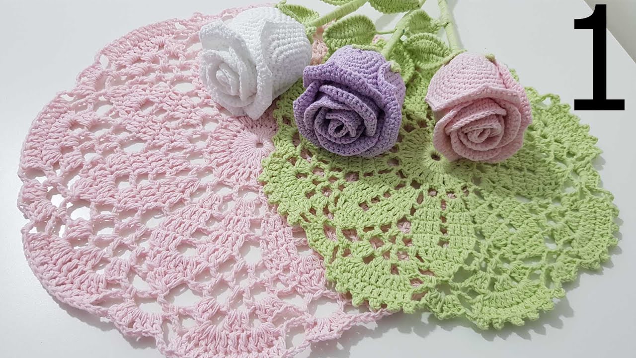 طريقة عمل مفرش دائري مميز💖 | كروشيه الجزء الأول | Circular crochet table doily part 1