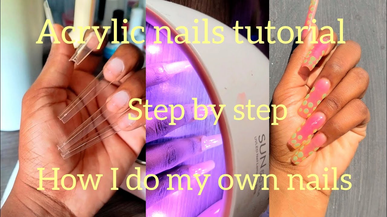 DIY Acrylic nails tutorial | step by step how I do my own nails