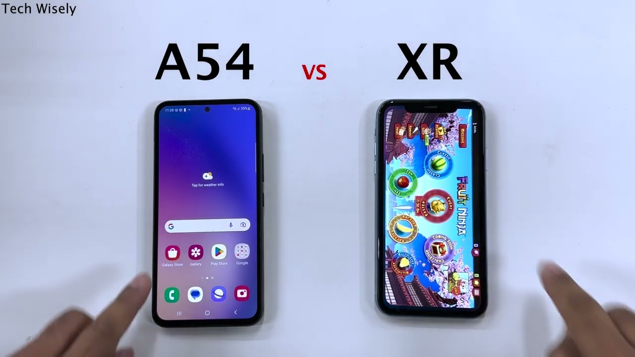 SAMSUNG A54 vs iPhone XR  - Speed Test