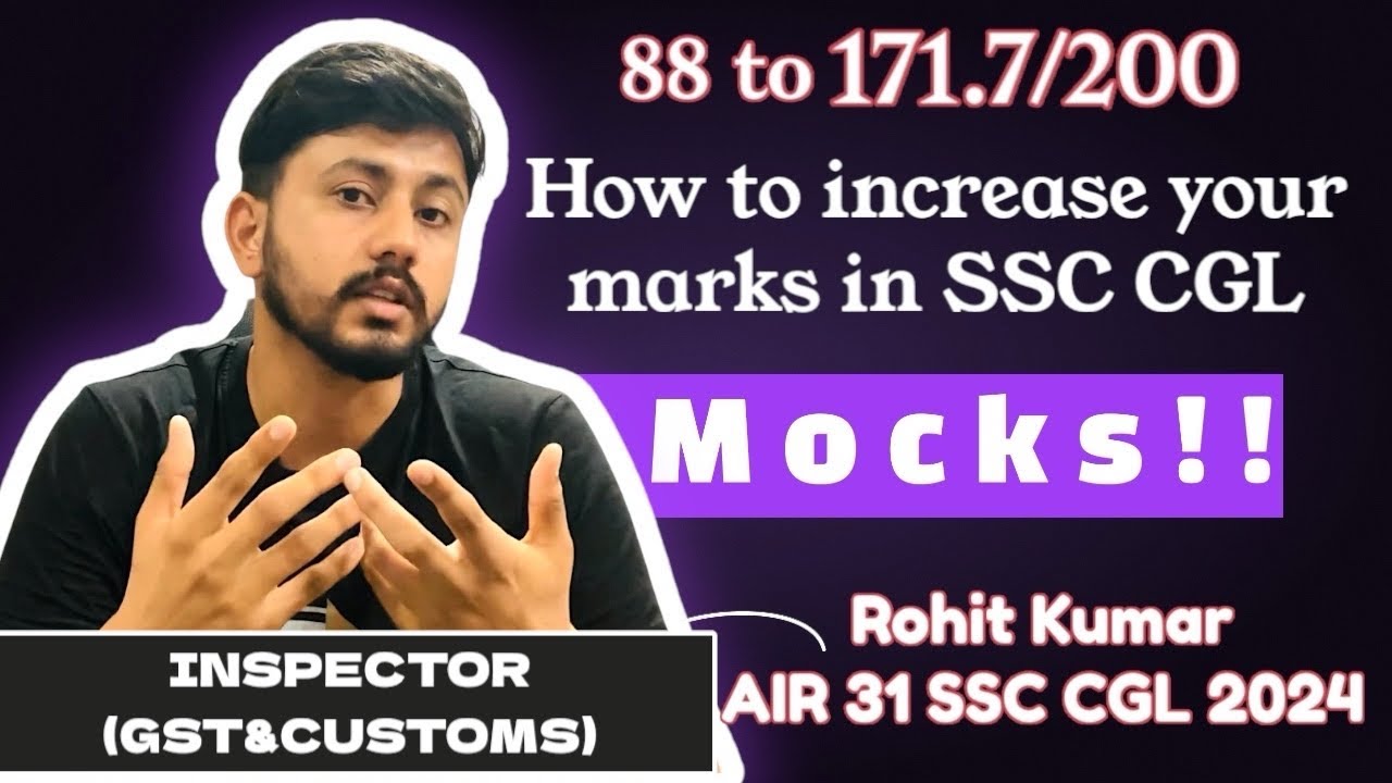 How I increase my SSC CGL marks from 88 to 171.7/200!! Complete Mock test Strategy!!