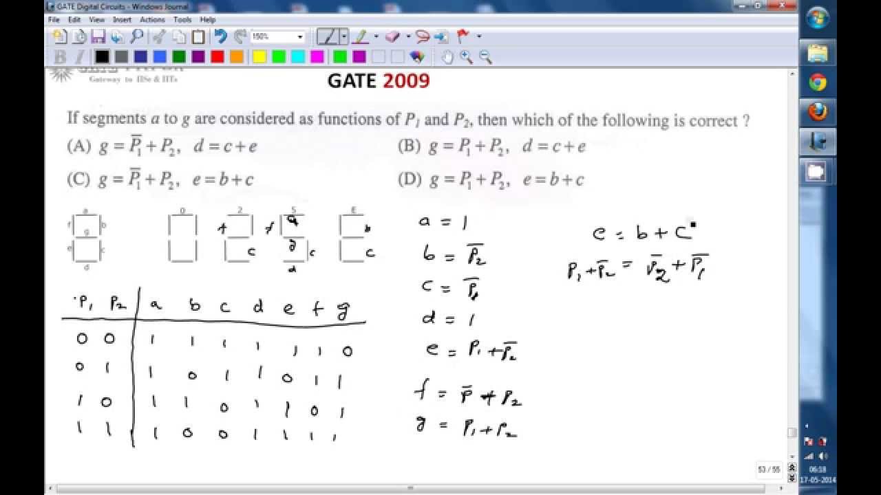 GATE 2009 ECE Seven segment display