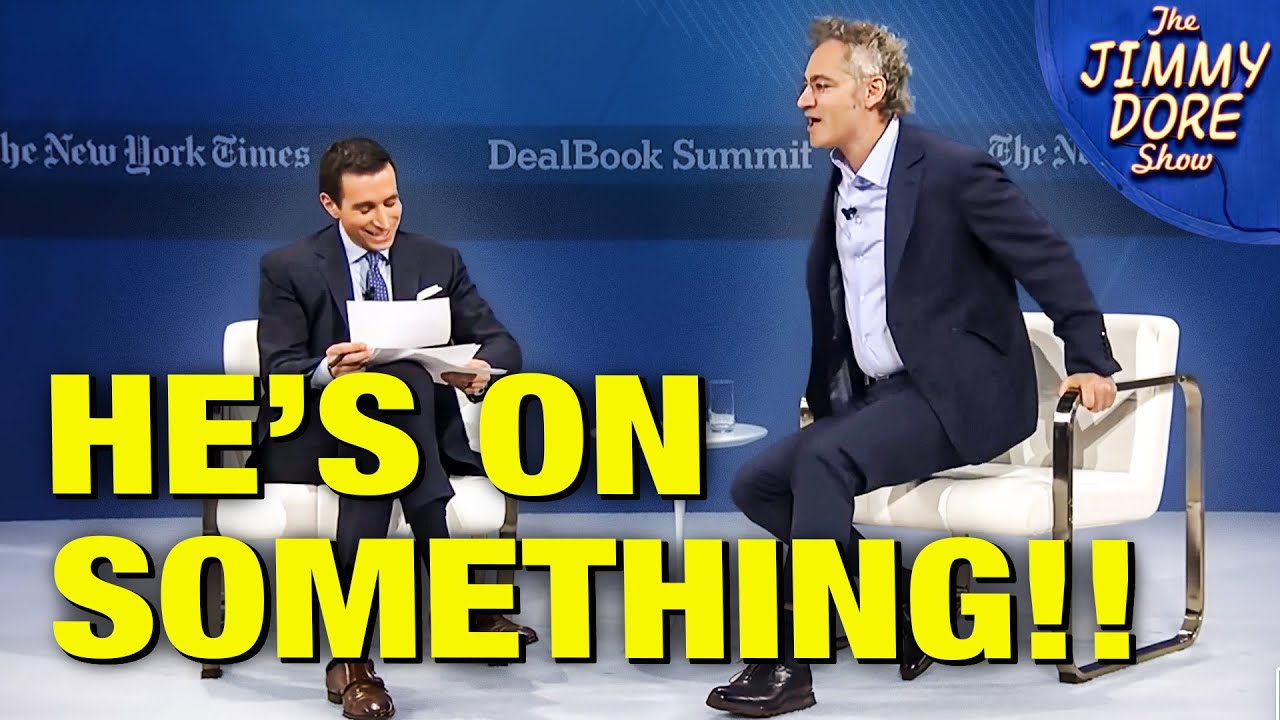Video: Palantir CEO Alex Karp Appears On Drugs & Repeatedly Jumps Out Of Chair! 