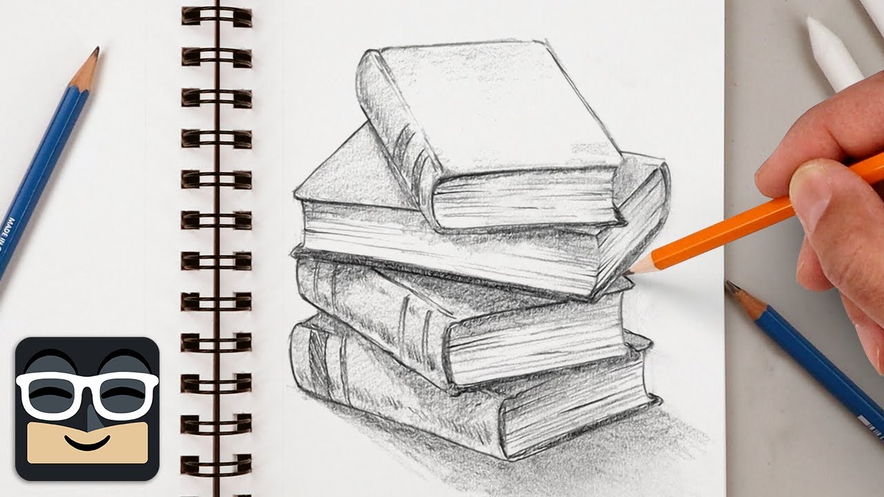 How to Draw Realistic Books | Step by Step Sketch Tutorial