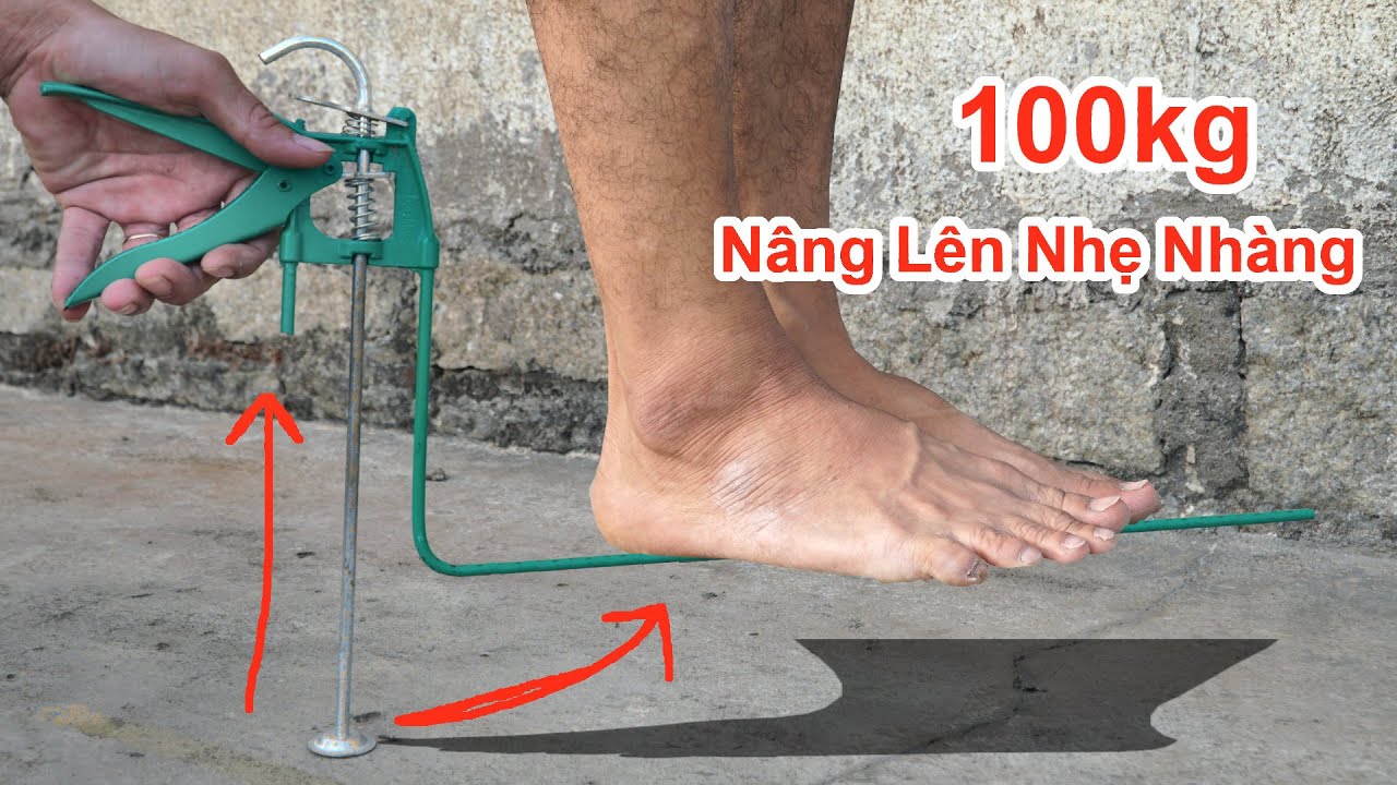 Nó Có Thể Nâng 100kg Lên 1 Cách Nhẹ Nhàng Luôn ! Cách Chế Đồ Nâng Vật Nặng Chỉ 20k / Chế Bàn Nâng