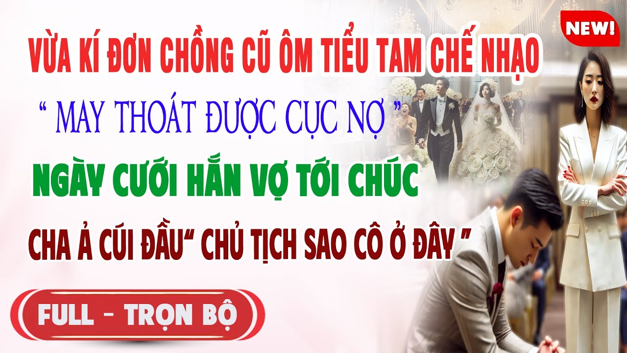 ♥️ Truyện Ngôn Tình VỪA KÍ ĐƠN CHỒNG ÔM TIỂU TAM CHẾ NHẠO Ngày Cưới Hắn Vợ Cũ Bước Tới Cha Ả Cúi Đầu