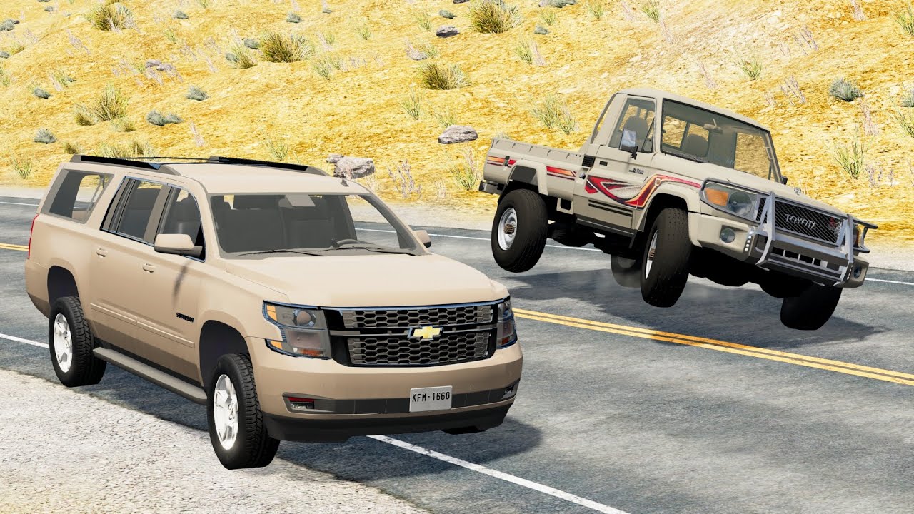 محاكي الحوادث : انقلاب السيارات بسرعة عالية 5# BeamNG drive