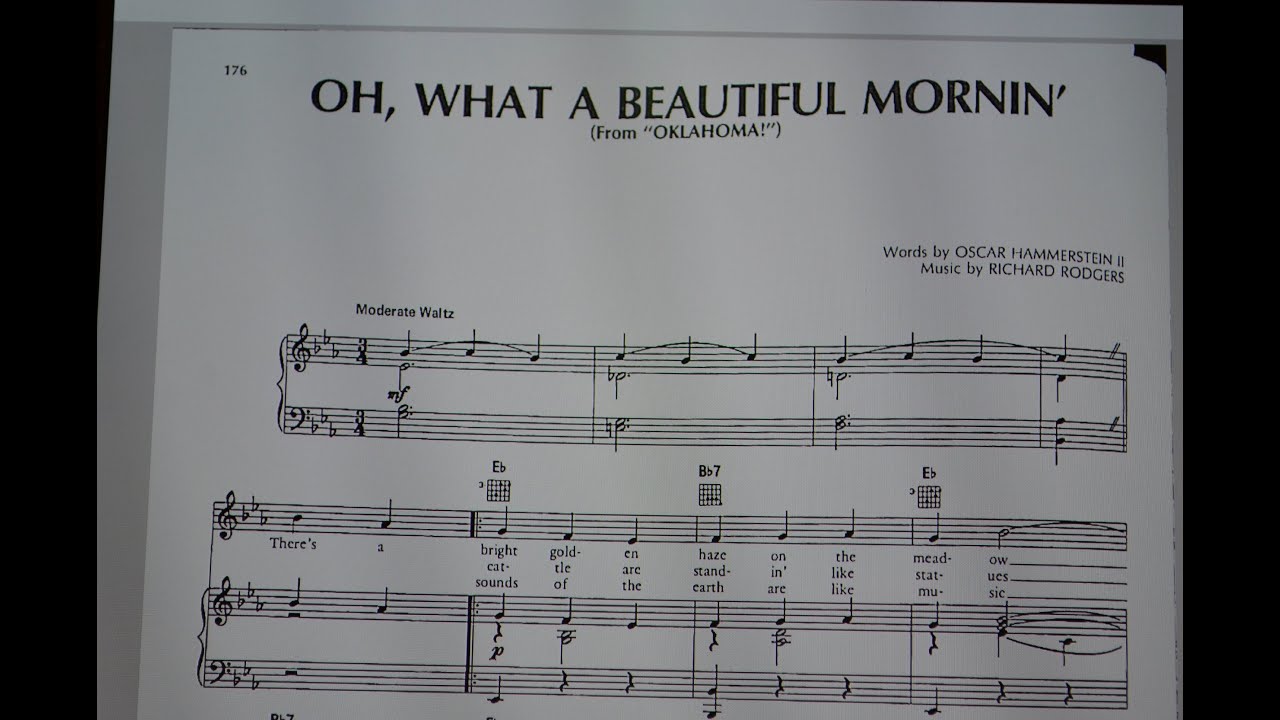 Oh, What a Beautiful Mornin' Piano Accompaniment