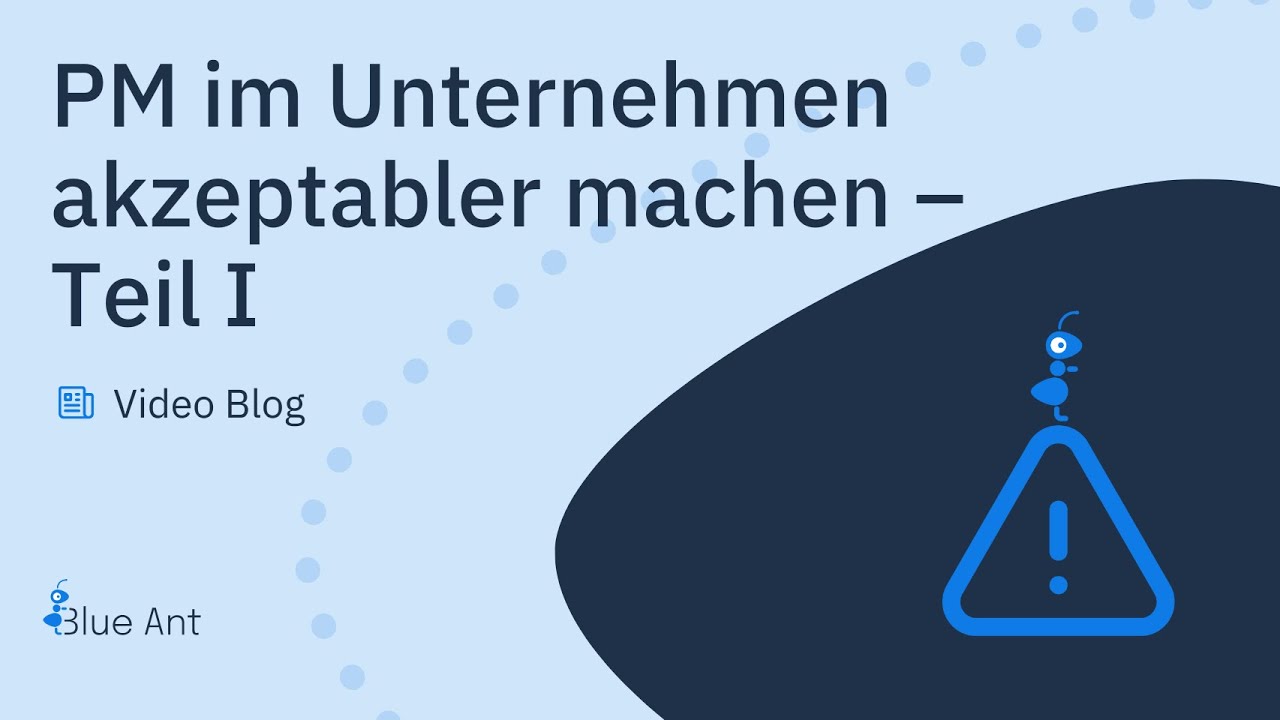 Wie kann ich mein Projektmanagement im Unternehmen akzeptabler machen ?- Teil 1