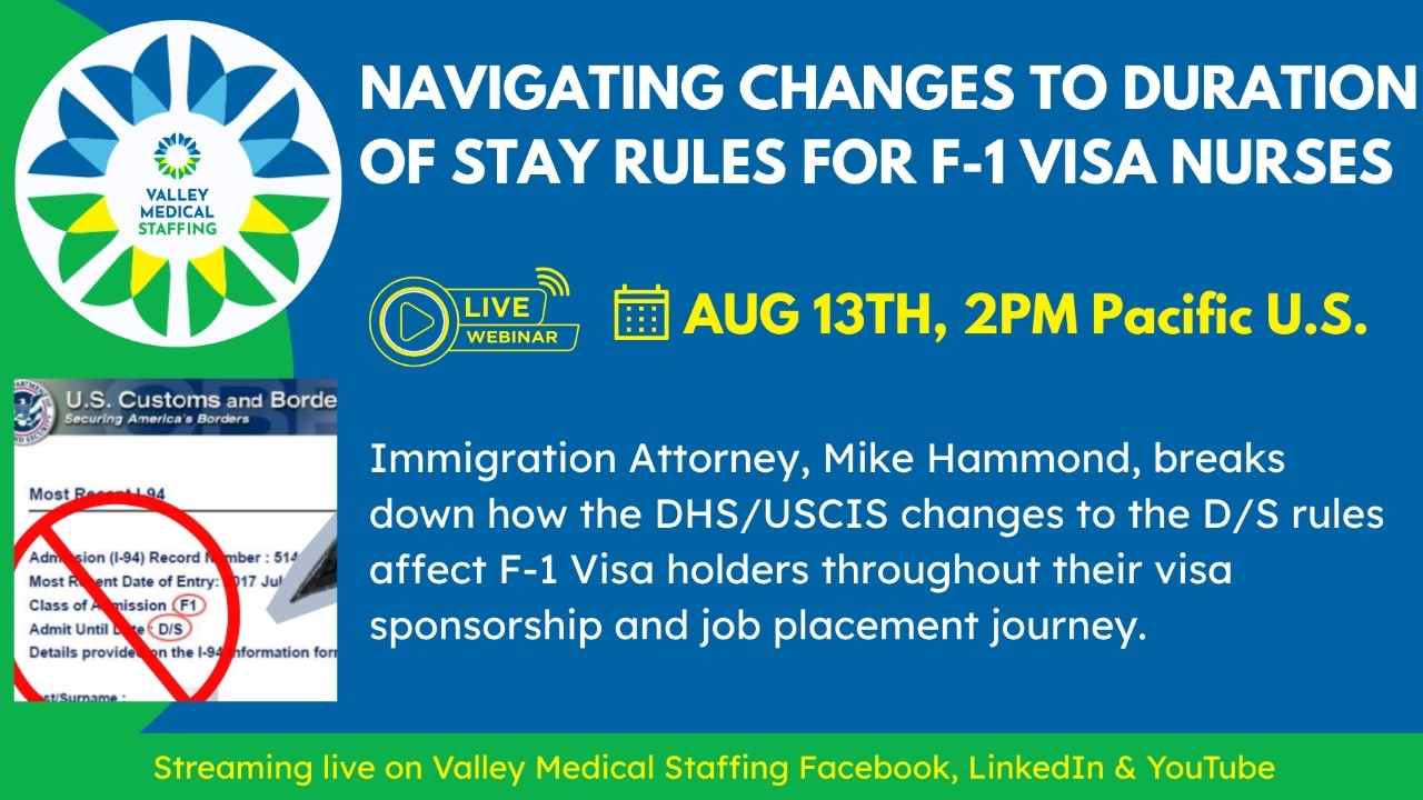 Navigating Duration of Stay Changes for F-1 Visa Nurses