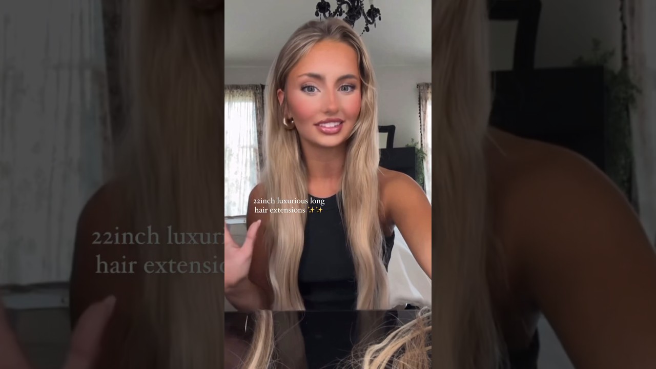 22inch long hair extensions put on! #longhair #longhairextensions #ashblonde #clipins #luxyhair