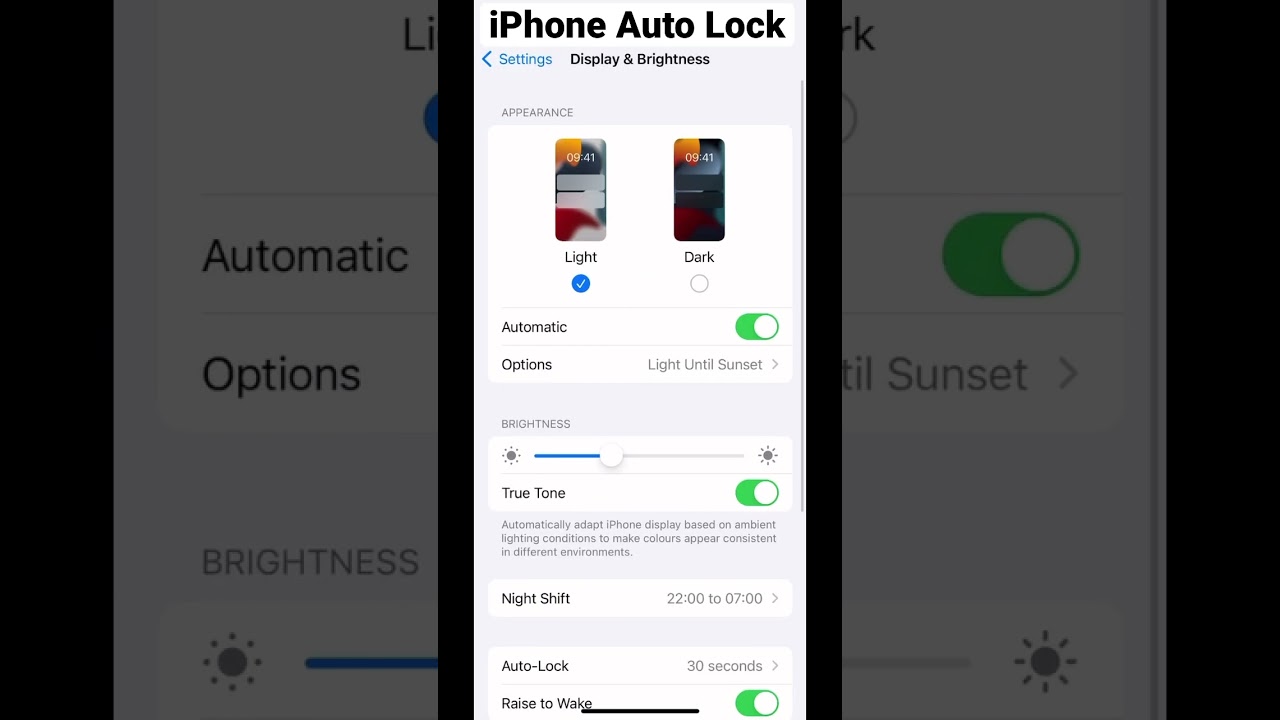 iPhone Auto Lock Tech Tip