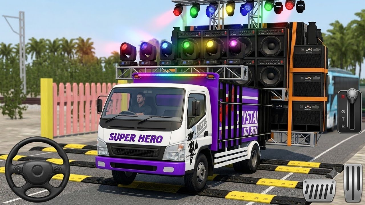 🔊 Heavy DJ Sound Box Truck vs Extreme Speed Breaker 😱 | BUSSID