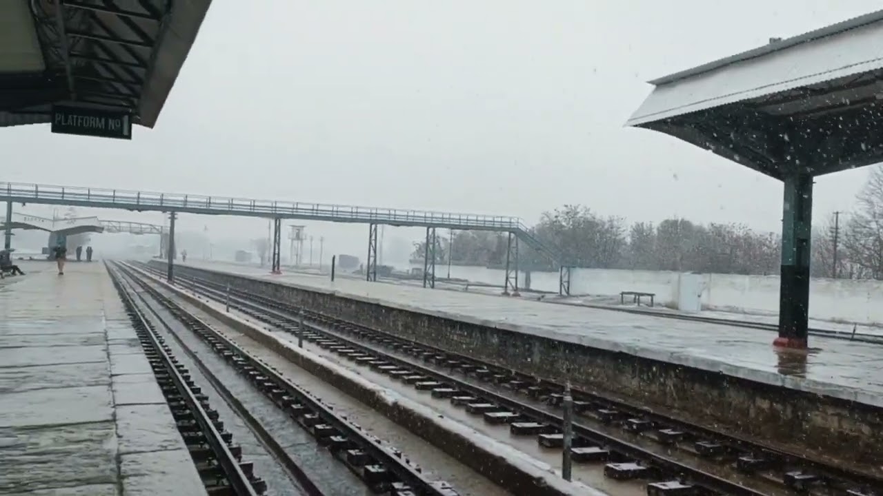 Snowfall Serenity: Quetta Railway Station in Winter