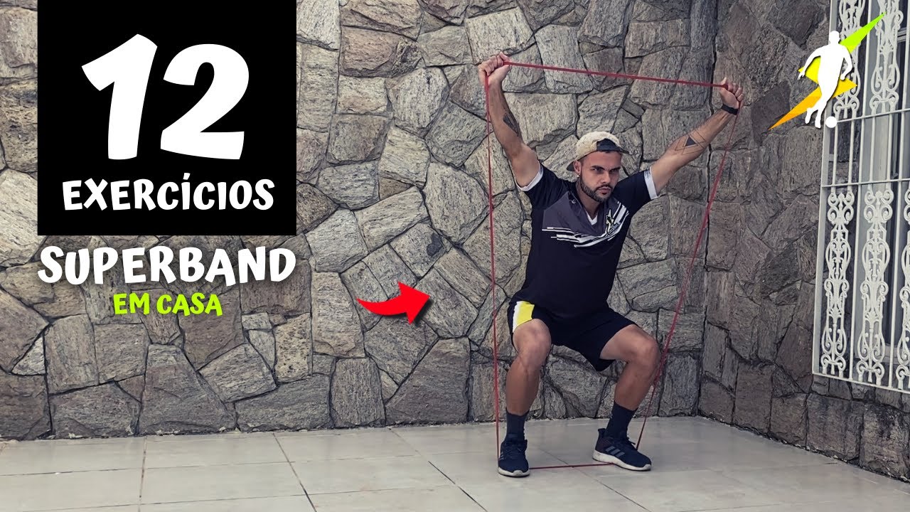 12 EXERCÍCIOS FÍSICOS COM APENAS 1 SUPERBAND | Treino em casa | Boleiro de Elite