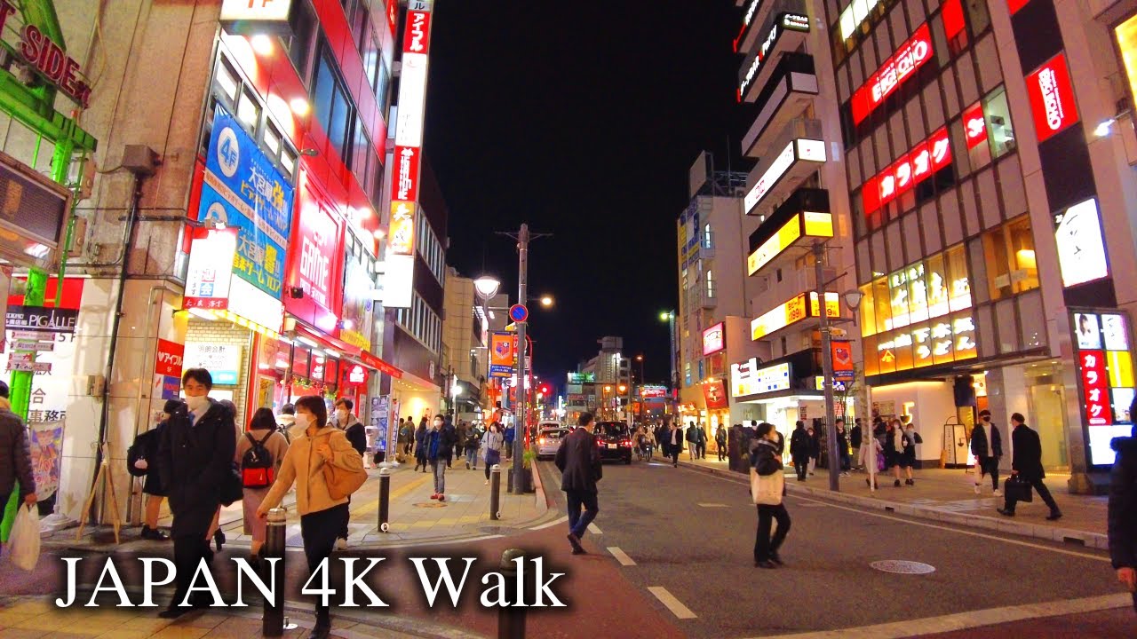 【4K】Japan Walking Tour - Night Walk in Omiya, Not Tokyo, Not Shibuya
