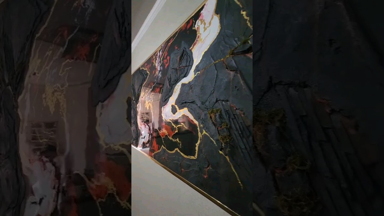 Voc&ecirc; faria uma dessa na tua casa ? #jairoacabamentos #arte #marmorato #marmorizado #abstrato  #love