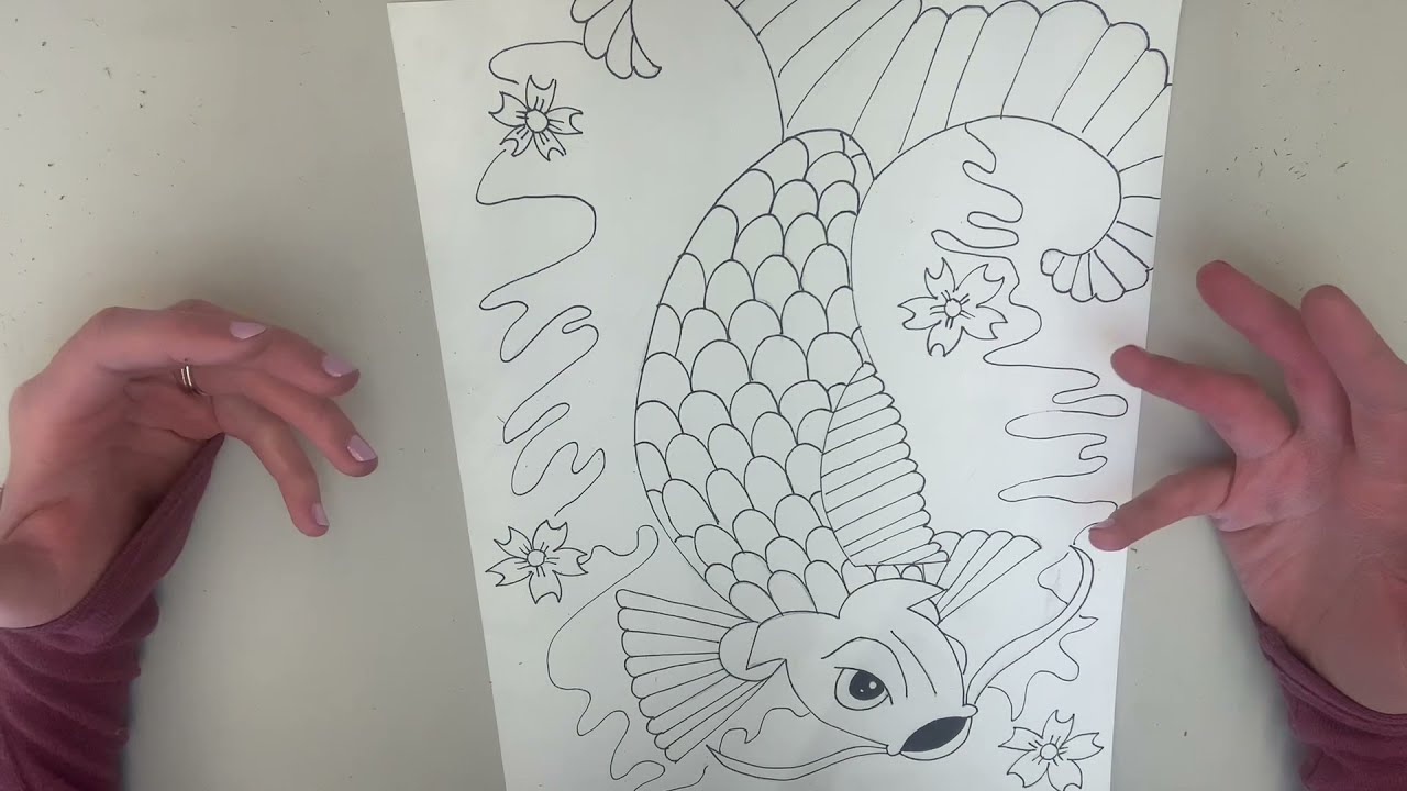 Koi Fish Drawing 3rd-5th (Mar 22nd-26th)