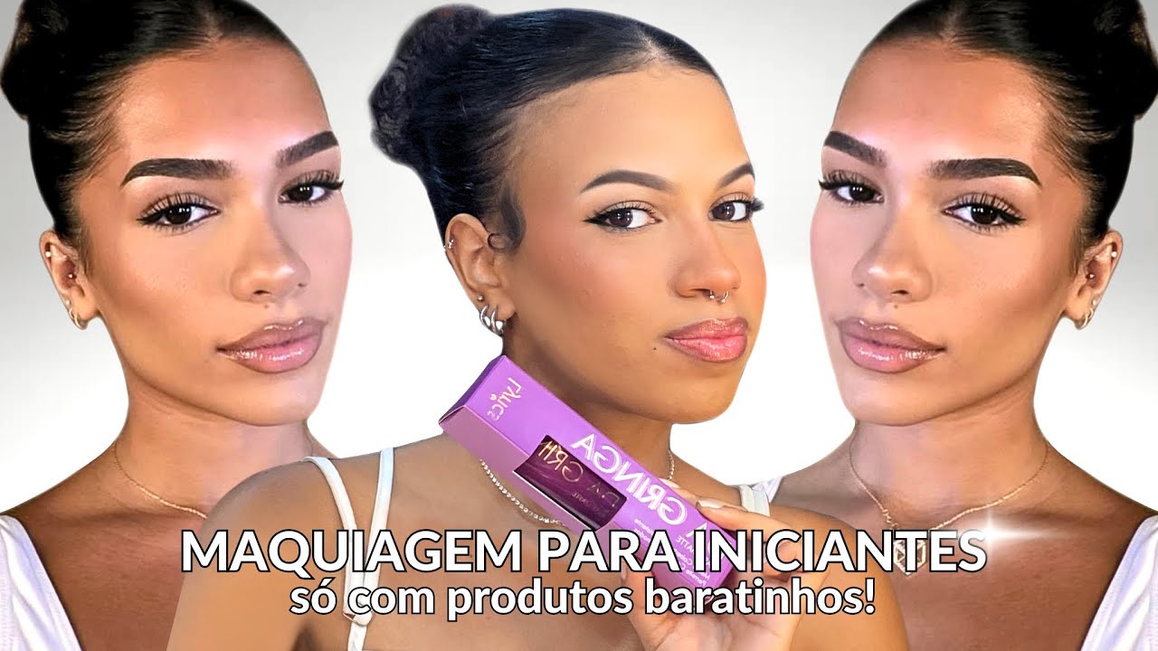 maquiagem para INICIANTES só com produtos BARATINHOS!!*com Lyrics Cosméticos*✨