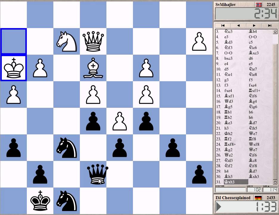 Blitz Chess #242 with Live Comments Nimzo Indian Rubinstein Hubner Line