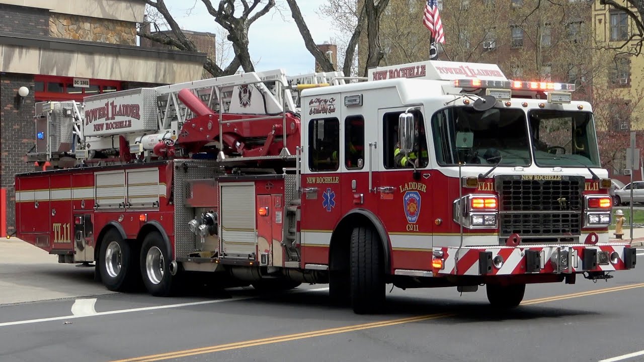 New Rochelle FD Engine 21 & Tower Ladder 11 Responding